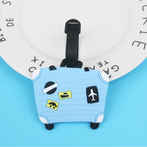 Suitcase Pattern Design Luggage Tag Blue
